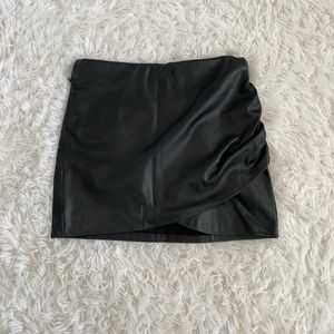 zara leather skirt